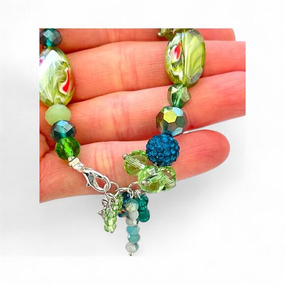 Swarovski Beaded Bracelet- Green - Picture 8 of 9